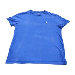 Polo Ralph Lauren Mens Royal Blue Cotton Crew Neck Pony Logo T-Shirt Large